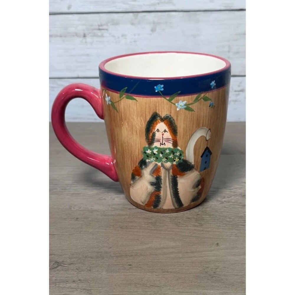 Vintage Oneida Sakura Garden Cats Oversized Mug
